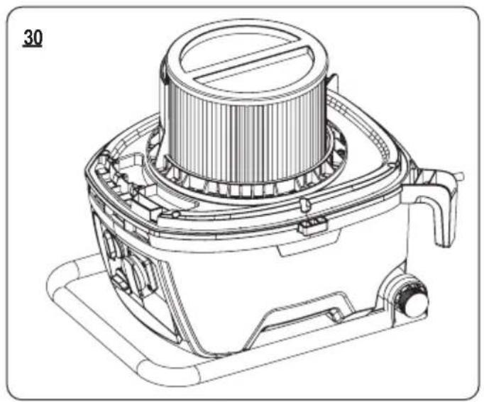 Eibenstock ESS 35LP - Montage Filterpatrone Mounting filter cartridge - 2
