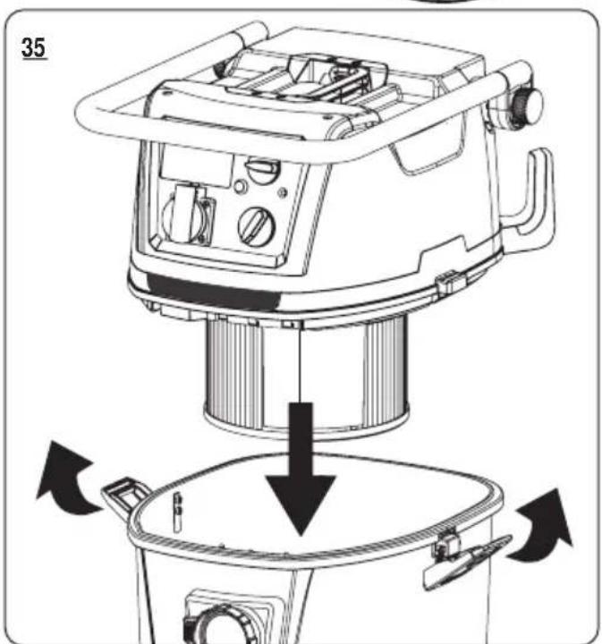 Eibenstock ESS 35LP - Montage Filterpatrone Mounting filter cartridge - 6