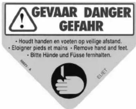 Eliet BL450E - Messages de sécurité - 1