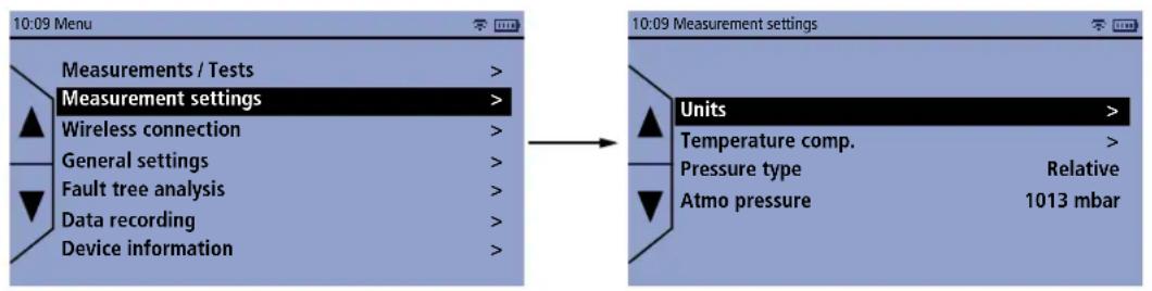 Sauermann SiRM450 - Régler les paramètres de mesure - 1
