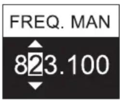 LD Systems U506 IEM T - IMPOSTAZIONE MANUALE DELLA RADIOFREQUENZA (FREQ. MAN.) - 2