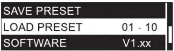LD Systems U506 IEM T - CHARGEMENT DE PRESET (LOAD PRESET) - 1