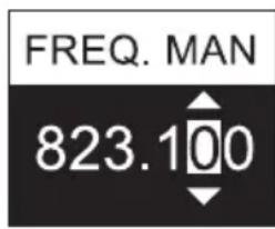 LD Systems U506 IEM T - IMPOSTAZIONE MANUALE DELLA RADIOFREQUENZA (FREQ. MAN.) - 5