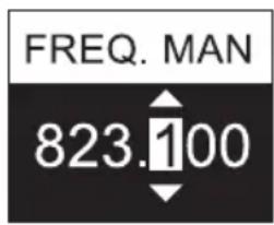 LD Systems U506 IEM T - IMPOSTAZIONE MANUALE DELLA RADIOFREQUENZA (FREQ. MAN.) - 4