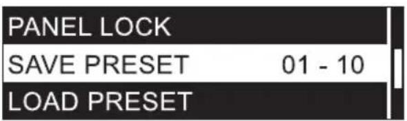 LD Systems U506 IEM T - ENREGISTREMENT DE PRESET (SAVE PRESET) - 1