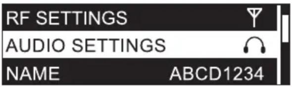 LD Systems U506 IEM T - RÉGLAGES AUDIO (AUDIO SETTINGS) - 1