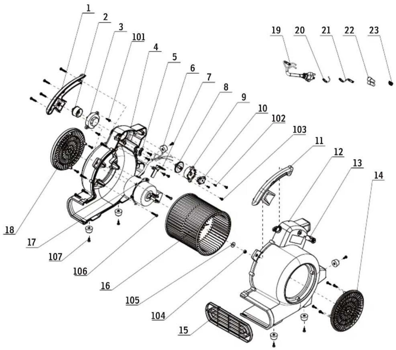 Sonnenkönig Windmaschine 23 - - TEILE / EXPOSIONSZEICHNUNG / ERSATZTEILE - 3