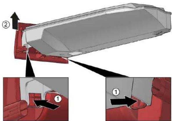 SIEMENS WQ33G291CH - Demontering av kondensvannbeholderens håndtak - 1