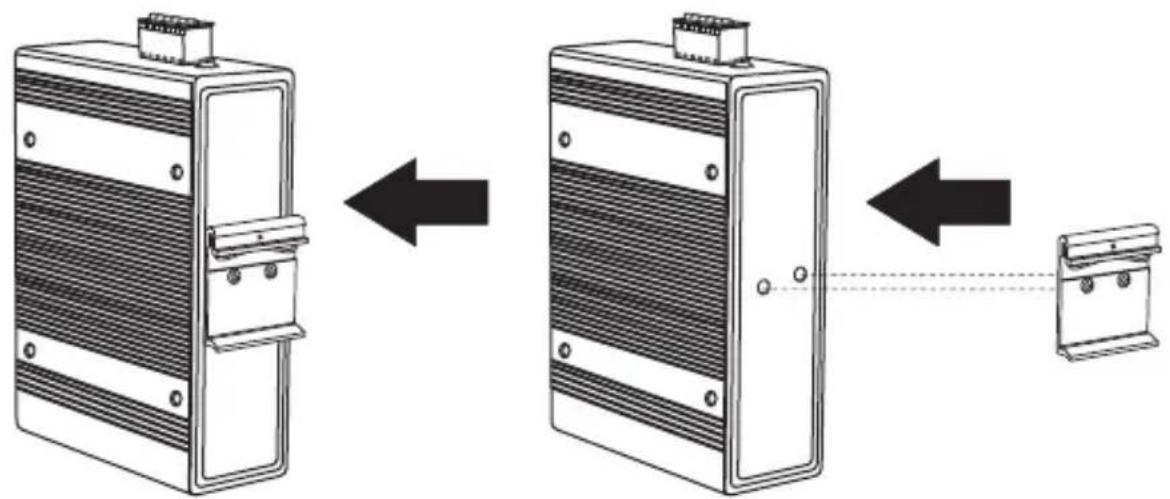 TRENDNET TIPG103i - Instructions de fixation sur rail DIN - 1