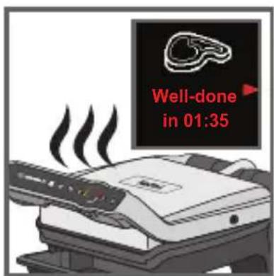 TEFAL OptiGrill Elite XL GC7608 - Cooking in automatic mode - 15