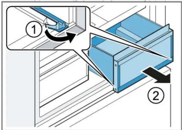 BOSCH B36IT100NP - Extraer el compartmentivo de almacenamento frio - 1