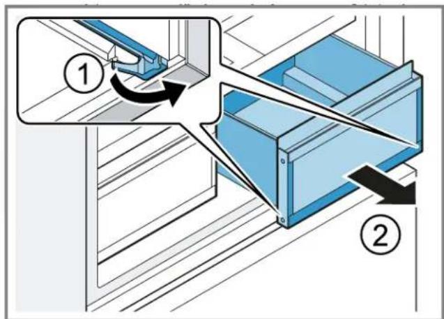BOSCH B36IT100NP - Retirer le bac de rangement à froid - 1
