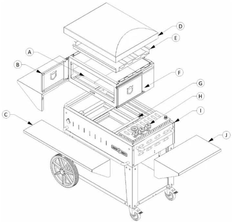 Crown Verity PZ48TT - Dimensions du four à pizza - 1