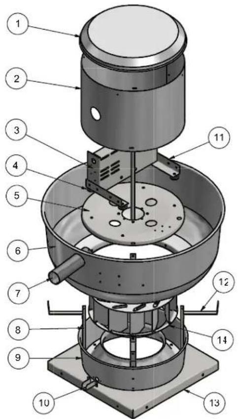 Canarm ALX165DD050EC - ÉVACUATEUR DE LA SÉRIE ALX EN ALUMINIUM REPOSSÉ À DÉBIT VERS LE HAUT VUE DÉTAILLÉE - 1