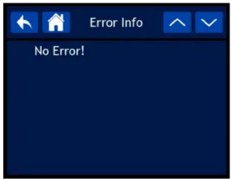 INFINITY Furion FX402 Bar - Informations sur les erreurs - 1