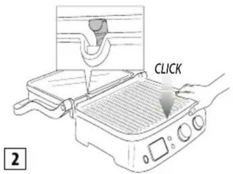 BRAUN MultiGrill 9 CG 9040 - Inbrengen van de bakplaten - 2