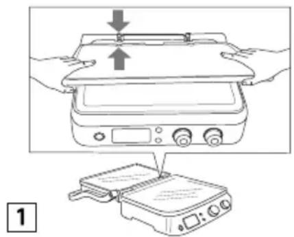 BRAUN MultiGrill 9 CG 9040 - Пісіру плиталарын салу - 1