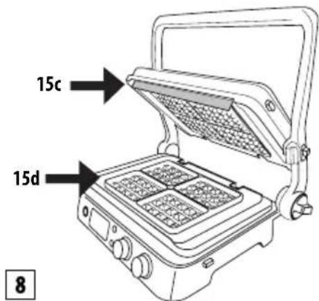 BRAUN MultiGrill 9 CG 9040 - Režim vafle (pouze pokud máte v příslušenství soupravu desek na vafle) - 1