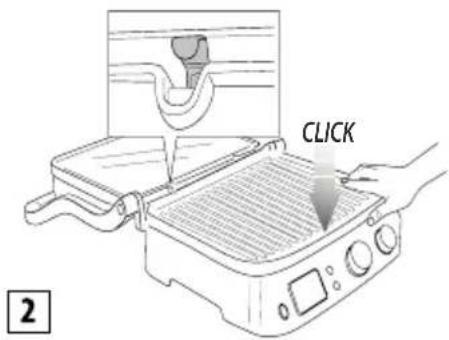 BRAUN MultiGrill 9 CG 9040 - Introdução das placas de cozedura - 2