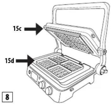 BRAUN MultiGrill 9 CG 9040 - Mode gaufres (uniquement avec l'accessoire jeu de plaques à gaufres) - 1