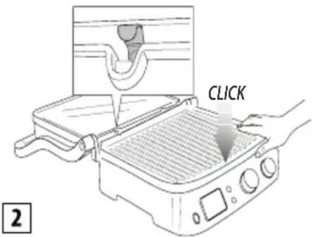 BRAUN MultiGrill 9 CG 9040 - Τοποθέτηση των πλακών ψησίματος - 2