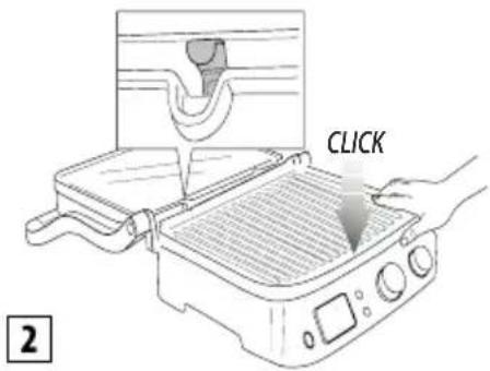 BRAUN MultiGrill 9 CG 9040 - Indsætning af stegeplader - 2