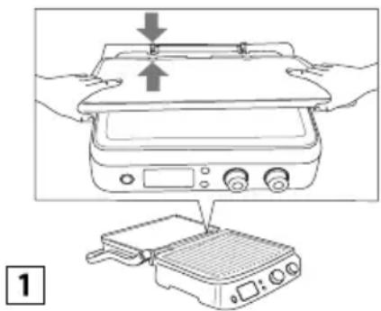 BRAUN MultiGrill 9 CG 9040 - Vstavljanje plošč za peko - 1