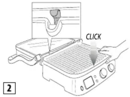 BRAUN MultiGrill 9 CG 9040 - Introduction des plaques de cuisson - 2