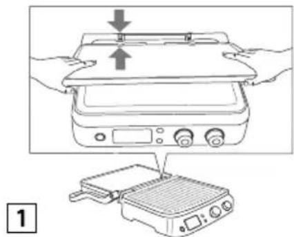 BRAUN MultiGrill 9 CG 9040 - Vložení grilovacích desek - 1
