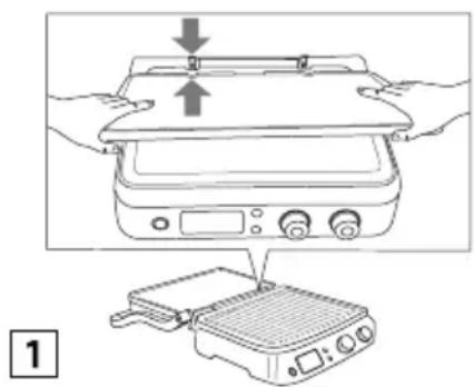 BRAUN MultiGrill 9 CG 9040 - Introduction des plaques de cuisson - 1