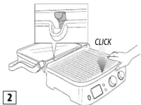 BRAUN MultiGrill 9 CG 9040 - Vstavljanje plošč za peko - 2