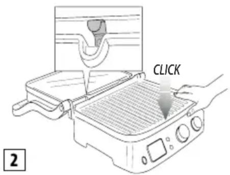 BRAUN MultiGrill 9 CG 9040 - Pişirme yüzeylerinin takılması - 2