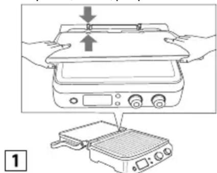 BRAUN MultiGrill 9 CG 9040 - Τοποθέτηση των πλακών ψησίματος - 1
