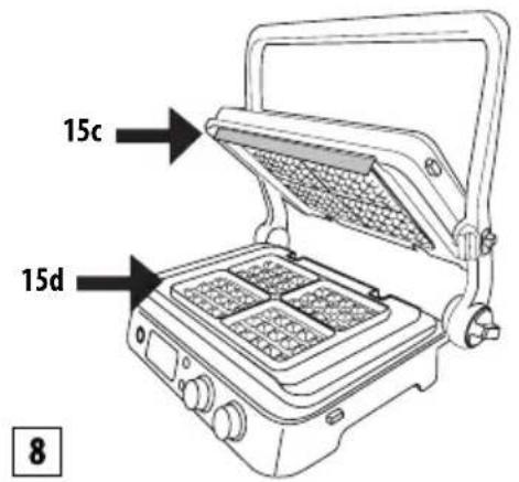 BRAUN MultiGrill 9 CG 9040 - Wafelmodus (alleen als de set wafelplaten aanwezig is) - 1