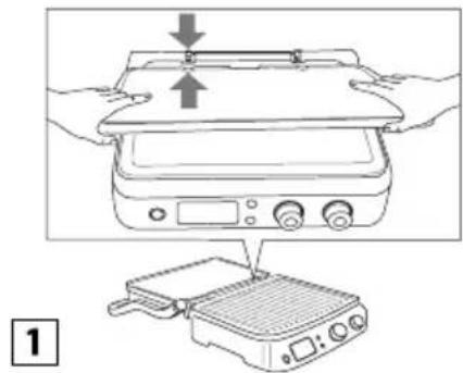 BRAUN MultiGrill 9 CG 9040 - Introdução das placas de cozedura - 1
