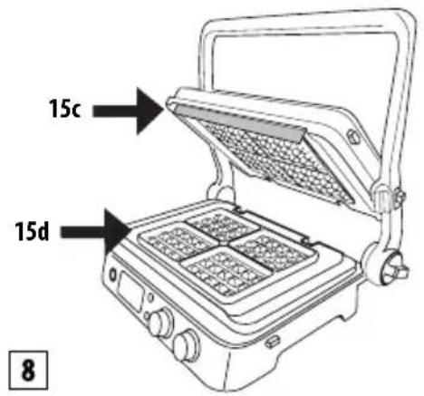BRAUN MultiGrill 9 CG 9040 - Λειτουργία βάφλες (μόνο αν διαθέτετε το εξάρτημα για πλάκες βάφλας) - 1