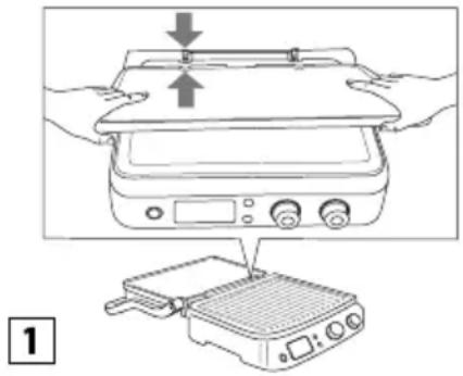 BRAUN MultiGrill 9 CG 9040 - Inserting the cooking plates - 1