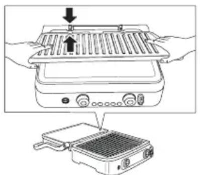 BRAUN MultiGrill 9 Pro CG9167 - Inserting the cooking plates - 1
