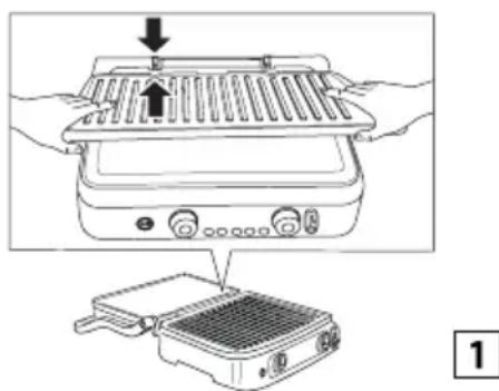 BRAUN MultiGrill 9 Pro CG9167 - Einsetzen der Grillplatten - 1