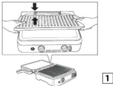 BRAUN MultiGrill 9 Pro CG9167 - Montaje de las placas de cocción - 1