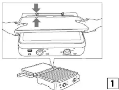 BRAUN MultiGrill 7 CG 7020 - Introdução das placas de cozedura - 1