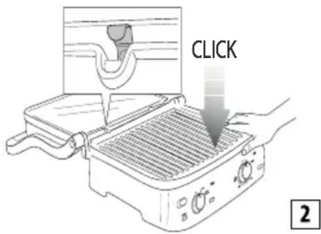 BRAUN MultiGrill 7 CG 7020 - Τοποθέτηση των πλακών ψησίματος - 2