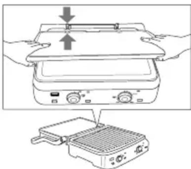 BRAUN MultiGrill 7 CG 7020 - Τοποθέτηση των πλακών ψησίματος - 1