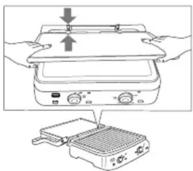 BRAUN MultiGrill 7 CG 7020 - Inbrengen van de bakplaten - 1