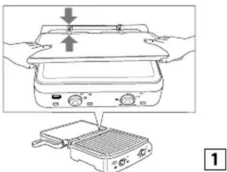BRAUN MultiGrill 7 CG 7020 - Inserimento delle piastre di cottura - 1