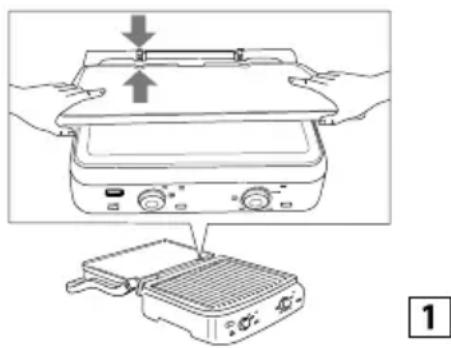 BRAUN MultiGrill 7 CG 7020 - Mise en place des plaques de cuisson - 1