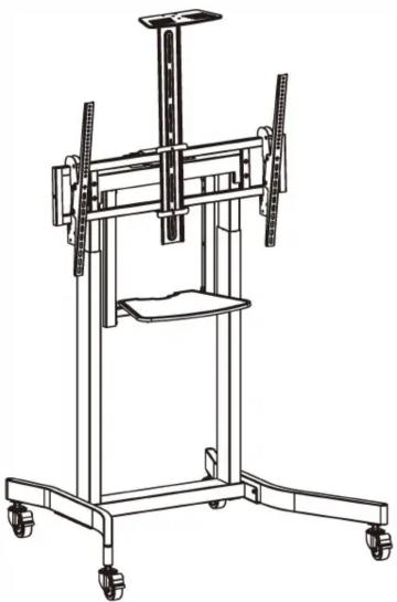 KIMEX 0186186 - Support sur pied motorisé pour écran TV 55"-100" - 1