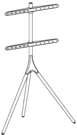 KIMEX 0304064 - Support chevalet design scandinave pour TV 45"-65" - 1
