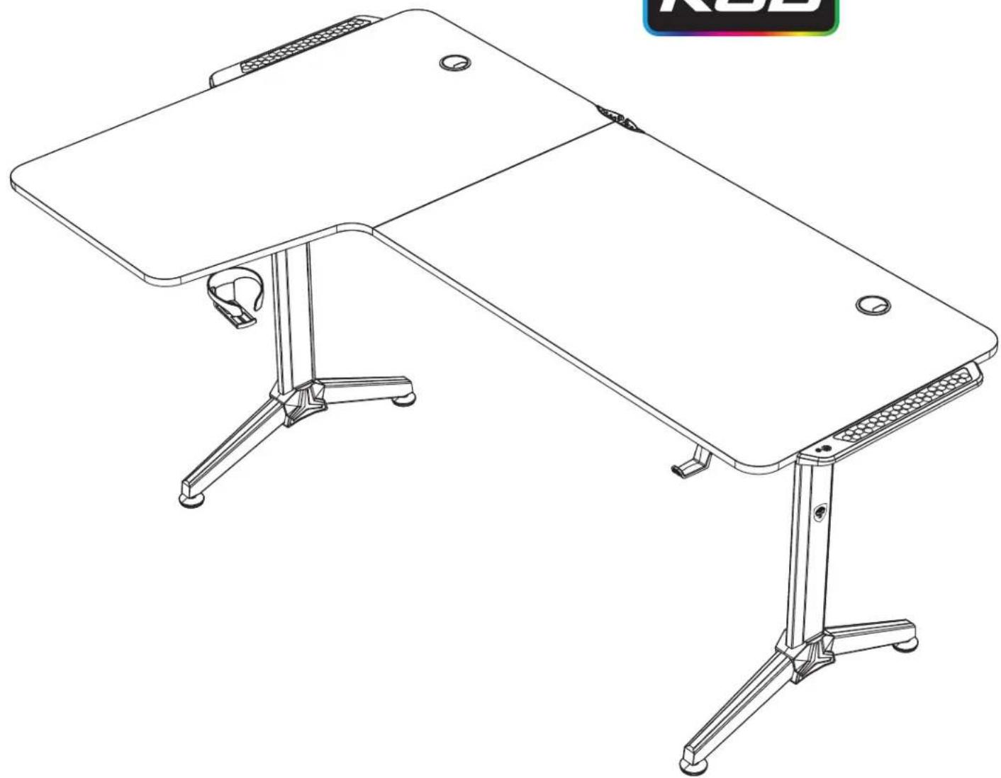 SPIRIT OF GAMER Headquarter 600 - HEADQUARTER GAMING DESK 600 - 1