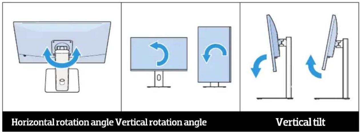 BlueBuilt BBFHM2410H - ROTATE OR TILT THE MONITOR - 1